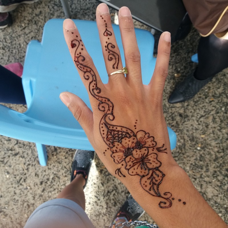 Henna decoration for the day.
